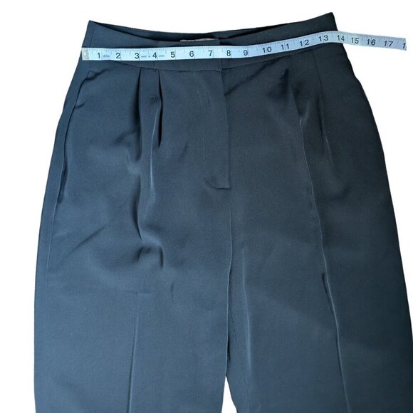 H&M Black Wide Leg Dress Pants with Zipper and Side  Pockets Women US Size 4 - Picture 4 of 7